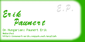 erik paunert business card